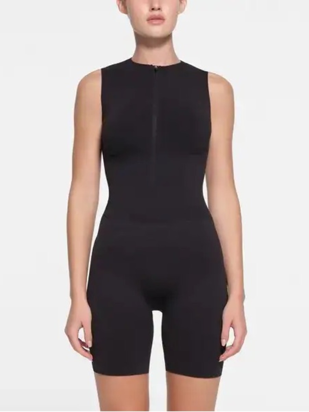 NWT SKIMS Contour Nylon Zip Front Onesie XXS-XS